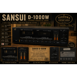 Sansui D-1000W – Magnetofon Kasetowy Stereo Auto Reverse z Serii 1000