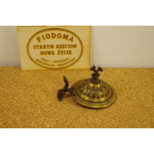 Mosiężna pokrywa / wieczko od naczynia – dekoracyjny element vintage