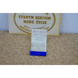 Hotelowy zestaw plastikowych szpikulców reklamowych – Hôtel de l'École, Francja, vintage