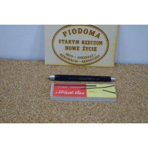 Ołówek automatyczny Bohemia Works 5347 + oryginalne grafity Black Star 4345/2 – Czechosłowacja