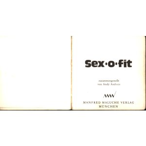 Miniaturowa książeczka „Sex·o·fit” – humor erotyczny, Andy Andreas, Manfred Maluche Verlag, Niemcy ok. 1965 r.