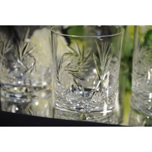 Komplet kryształowych szklanek do whisky – 5 sztuk, cienkościenny ręcznie szlifowany kryształ