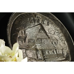 Ceramiczny talerz ścienny Śląski Park Kultury Łania PRL, 28 cm