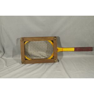 Drewniana rakieta tenisowa Pioneer z prasą vintage lata 60/70