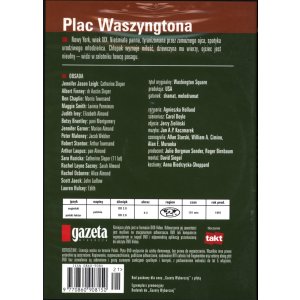 Plac Waszyngtona – DVD – Agnieszka Holland – Jennifer Jason Leigh