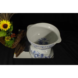Porcelanowa misa z uchwytami Blue Onion Zwiebelmuster vintage