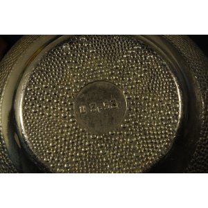 Radziecka metalowa cukiernica z pokrywką – ZSRR vintage