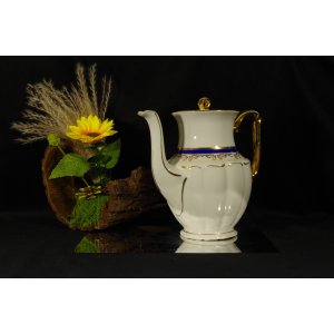 Dzbanek do kawy porcelana Karolina złocony vintage PRL