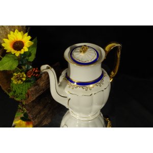 Dzbanek do kawy porcelana Karolina złocony vintage PRL