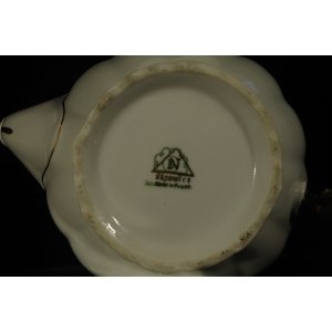 Dzbanek do kawy porcelana Karolina złocony vintage PRL