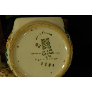 Włocławek – ceramiczny pojemnik kuchenny ścienny z pokrywką – vintage PRL