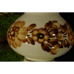 Koło – mały wazonik ceramiczny w kwiaty – porcelit, PRL