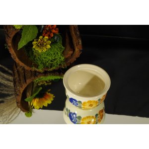Włocławek – ręcznie malowana cukiernica / pojemnik ceramiczny – PRL