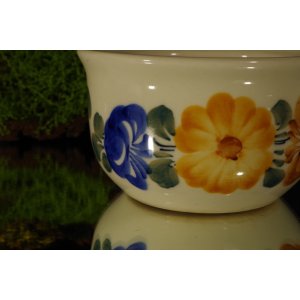 Włocławek – ręcznie malowana cukiernica / pojemnik ceramiczny – PRL