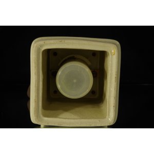 Ręczny młynek do kawy ceramiczny – kobaltowe kwiaty, vintage